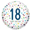 Image de Ballon Aluminum rond : Confettis - Happy Birthday 18 ans - 43 cm 4201101