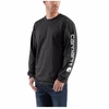 Image de Tee-shirts col rond manches longues tee-shirt manches longues noir tl 200 - 300 g l noir coton t-shirt 0 1 pièce(s) - carhartt