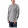 Image de Tee-shirts col rond manches longues tee-shirt manches longues gris tl 200 - 300 g l gris coton t-shirt 0 1 pièce(s) - carhartt