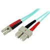 Image de StarTech.com Câble fibre optique duplex 50/125 OM3 multimode LC/SC - 2 m - Turquoise