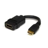Image de StarTech.com Adaptateur mini HDMI vers HDMI 1.4 4K 30Hz - F/M - Connecteurs plaqués or - 13 cm - Noir