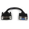 Image de StarTech.com Adaptateur DVI vers VGA M/F de 20 cm - Noir