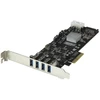 Image de StarTech.com Carte contrôleur PCI-E (4 ports USB 3.0 Type-A - SATA / LP4)