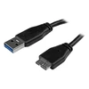 Image de StarTech.com Câble slim USB-A 3.0 vers micro USB-B 3.0 - M/M - 0.5 m - Noir