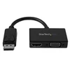 Image de StarTech.com Adaptateur DisplayPort vers VGA ou HDMI - Noir