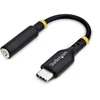 Image de StarTech.com Adaptateur USB-C vers Jack 3.5 mm (M/F) - 0.14 m - Noir