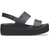 Image de Sandales compensées femme Crocs brooklyn low wedge Noir 41/42 206453-060