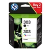 Image de HP 303 (3YM92AE) - Pack de 2 cartouches d'encre Noir/3 Couleurs