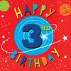 Image de Serviettes blast off birthday : 3 ans x16 5122781