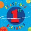 Image de Serviettes blast off birthday x16 - 1 an 5122783