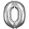 Image de Ballon Aluminium 86 cm : Chiffre 0 - Argent 9906285
