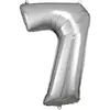 Image de Ballon Aluminium 86 cm : Chiffre 7 - Argent 9906292