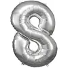 Image de Ballon Aluminium 86 cm : Chiffre 8 - Argent 9906293