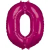 Image de Ballon Aluminium 86 cm : Chiffre 0 - Rose Fushia 9907275