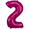 Image de Ballon Aluminium 86 cm : Chiffre 2 - Rose Fushia 9907279