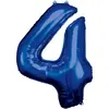 Image de Ballon Aluminium 86 cm : Chiffre 4 - Bleu 9907282