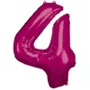 Image de Ballon Aluminium 86 cm : Chiffre 4 - Rose Fushia 9907283