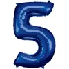Image de Ballon Aluminium 86 cm : Chiffre 5 - Bleu 9907284