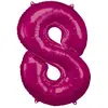 Image de Ballon Aluminium 86 cm : Chiffre 8 - Rose Fushia 9907291
