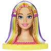 Image de Barbie Ultra chevelure - Tête à coiffer blonde mèches arc-en-ciel