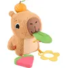 Image de Peluche Anneau De Dentition Et Hochet : Mon Capybara Câlins Mattel-HYR54