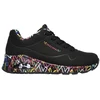 Image de Baskets femme semelle imprimée de coeur uno loving love Skechers Noir 36 155506-BBK