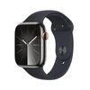 Image de Apple Watch Series 9 GPS + Cellular Acier Inoxydable Graphite Bracelet Sport Band Minuit S/M 45 mm