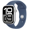 Image de Apple Watch Series 10 GPS 46 mm Aluminium Argent Bracelet Sport Denim S/M