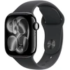 Image de Apple Watch Series 11 GPS 42 mm Aluminium Noir de Jais Bracelet Sport Noir M/L