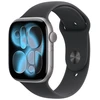 Image de Apple Watch Series 11 GPS + Cellular 46 mm Aluminium Gris sidéral Bracelet Sport Noir M/L