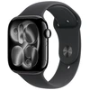 Image de Apple Watch Series 11 GPS 46 mm Aluminium Noir de Jais Bracelet Sport Noir S/M