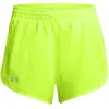 Image de Short femme Under Armour Fly By 3" 1382438-731 Jaune L