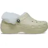 Image de Sabots femme Crocs Classic Platform Fuzz Lined Beige 38/39 212854-2Y2