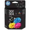 Image de HP 302/304 Combo (B82L1AE) - Noir + 3 Couleurs