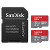 Image de SanDisk Ultra microSDHC 32 Go (x2) + Adaptateur SD (SDSQUA4-032G-GN6MT)