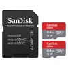 Image de SanDisk Ultra microSD UHS-I U1 64 Go 140 Mo/s (x2) + Adaptateur SD