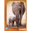 Image de Puzzle 1000 pièces : Éléphant et bébé