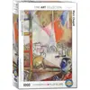 Image de Puzzle 1000 pièces - Fine Art Collection : "Paris à travers la fenêtre" Marc Chagall EuroG-6000-0853