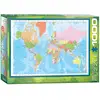 Image de Puzzle 1000 pièces : Carte du Monde EuroG-6000-1271