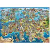 Image de Puzzle 2000 piÃ¨ces : Carte folle de l'Europe