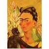 Image de Puzzle 1000 piÃ¨ces : Autoportrait avec singe et perroquet - Frida Kahlo