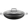 Image de LE CREUSET Poêle professionnelle antiadhésive en aluminium avec couvercle en verre 30 cm Noir noir