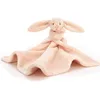 Image de Doudou plat Bashful Lapin Blush (34 cm)