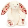 Image de Peluche Bashful Lapin en fleurs Crème (18 cm)