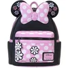Image de Sac à dos femme Loungefly Loungefly Disney Minnie Floral Rock the Dots Noir 22,86x11,43x26,67 cm 671803534223