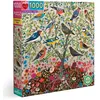 Image de Puzzle Carré 1000 Pièces : Arbre des oiseaux chanteurs Eeboo-PZTSBD