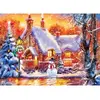 Image de Puzzle 500 piÃ¨ces : Holiday - Puzzle Glitter Chalet Bonhomme de Neige