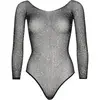 Image de Body avec fermeture à boutons-pression à l'entrejambe femme Leg Avenue Noir TU 89231-001