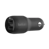 Image de Belkin Boost Charge Chargeur de voiture 2 ports USB-A (24 W) sur prise allume-cigare (Noir)