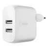 Image de Belkin Boost Charge Chargeur secteur 2 ports USB-A 24 W (Blanc)